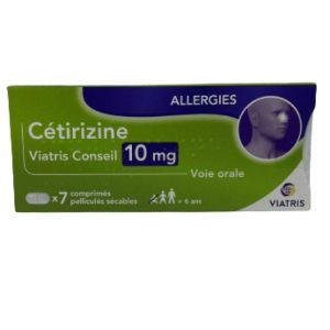 Cetirizine Mylan 10mg Comprimé Plaquette 7