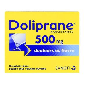 Doliprane 500mg 12 sachets poudre