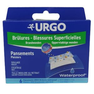 Urgo Brulures Pansement Waterproff  Boite de 6