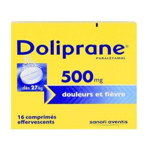 Doliprane 500mg 16 comprimés effervescents sécables