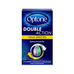 Optone DoublE Action Yeux Irrités 10ml