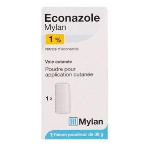 Econazole Mylan 1% Poudre Cutanée 30g