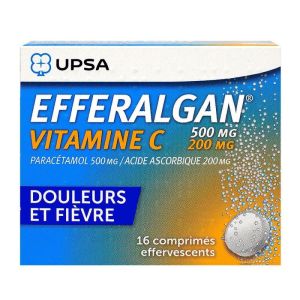 Efferalgan Vit C 500mg/200mg 16 Comprimés Effervescents