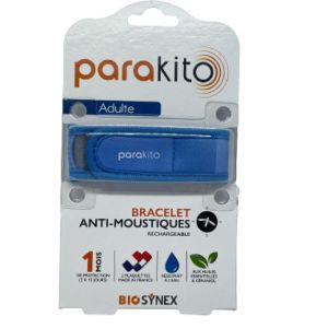 Para'kito Teens Bracelet Répulsif Anti-moustique Blue/Black/White