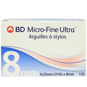 Bd Micro-fine Ult Aig P Stylo Inj 0,25x8 /100