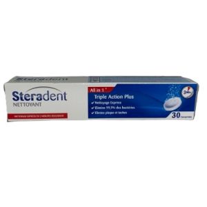 Steradent Comprimé Effervescent Triple Action Tube de 30