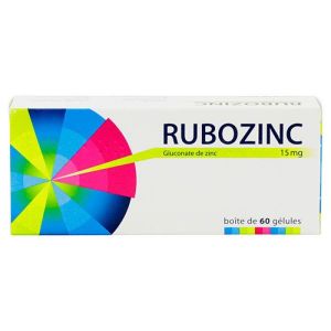 Rubozinc 15mg Boite de 60