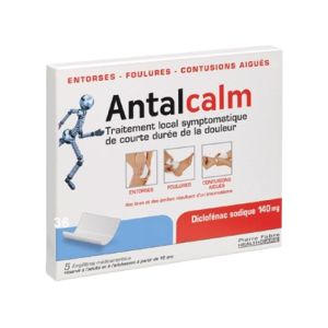 Antalcalm 140mg Emplâtre Médicamenteux Sachet boite de 5