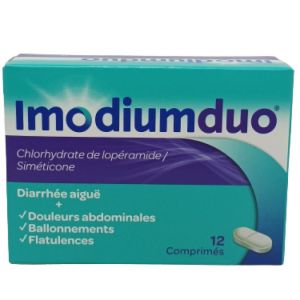 Imodium Duo Diarrhée aiguë 12 comprimés
