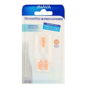 Brossettes Inava Inter-dentaire Orange étroit 3 Recharges