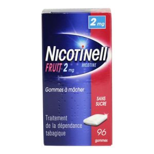 Nicotinell 2mg Gommes Sans Sucre Fruit Boite de 96