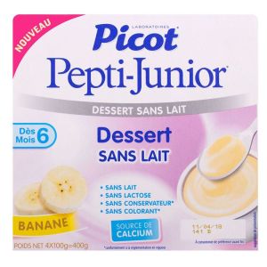 1er Dessert Sans Lait Crème Banane 4pots de 100g