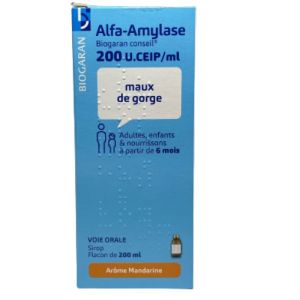 Alfa-amylase Biogaran Conseil 200 u.ceip/ml Sirop Flacon 200ml