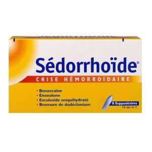 Sedorrhoide Crise Hemorroidaire Suppoitoire Boite de 8