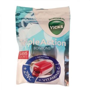 Pastille Triple Action Sans Sucre Sachet de 72g