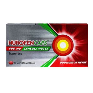 Nurofencaps 400mg boite de 10 capsules molles
