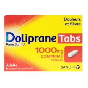 Dolipranetabs 1000mg 8 comprimés pelliculés