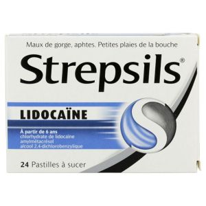 Strepsils Lidocaïne 24 pastilles à sucer