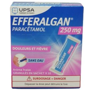 Efferalgan 250mg Granulé En Sachet Fraise 10 Sachets