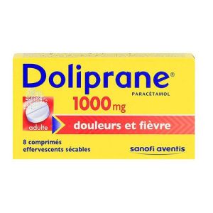 Doliprane 1000mg Comprimés Effervescent boite de 8