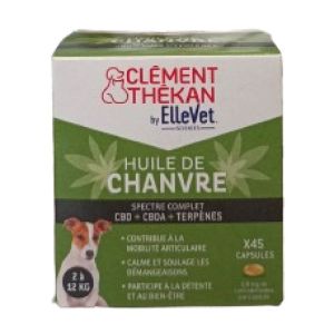 Huile de Chanvre Capsules X 45 Chiens 2-12 kg