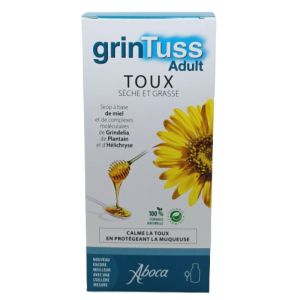 GRINTUSS sirop adulte 128 g contre la toux sèche ou grasse.