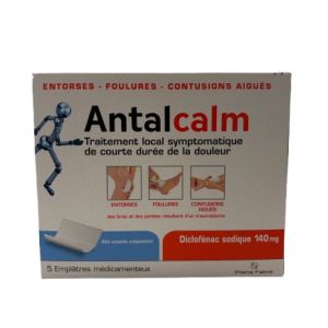 Antalcalm 140mg Emplâtre Médicamenteux Sachet boite de 5