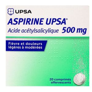 Aspirine Upsa 500mg 20 Comprimés Effervescents