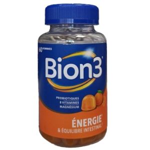 Bion 3 Energie et Equilibre Intestinal Gummies Boite de 60