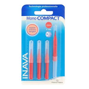 Brossettes Inava Mono Compact Fine Rouge  4 unités