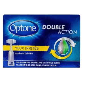 Optone Double Action Yeux Irrités 10 Monodoses
