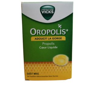 Vicks Oropolis Pastilles à Sucer Coeur Liquide Miel Boite de16