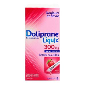 Dolipraneliquiz 300mg 12 sachets dose de suspension buvable