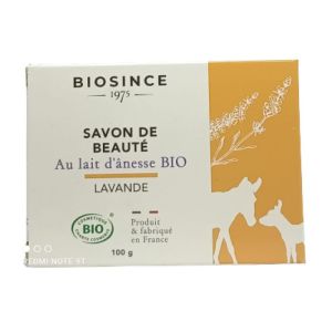Biosince 1975 Savon au Lait d'ânesse Bio Lavande 100g