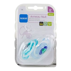 Sucette Anneau Silicone 1âge Nuit 6+