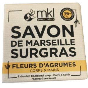 MKL Savon de Marseille Surgras Fleurs d'Agrumes Pain 100g