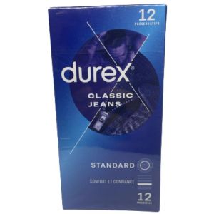 Durex Class Jeans Préservatifs Lubrifiés Boite de 12