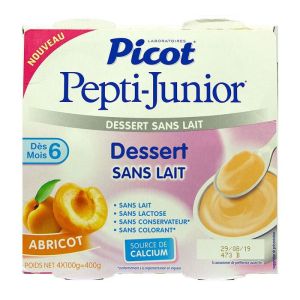 1er Dessert Sans Lait Crèms Abricot 4 pots de 100g