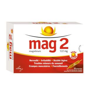 Mag 2 122mg Solution Buvable Sans Sucre  boite de 30ampoules