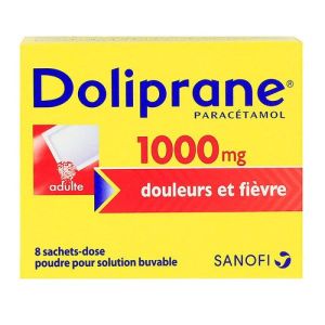 Doliprane 1000mg Poudre en Sachet Boite de 8