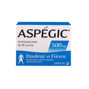 Aspegic 500mg Boite de 20 sachets