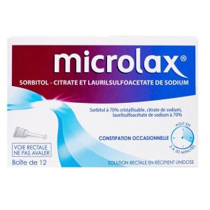 Microlax Sorbitol boite de 12 unidoses