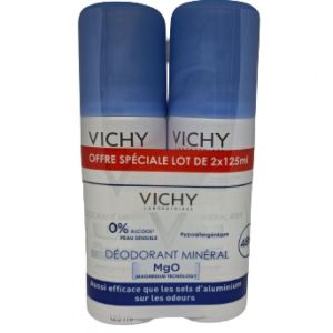 Vichy Déodorant Sans Sels D'aluminium 48h 2 sprays de 125ml