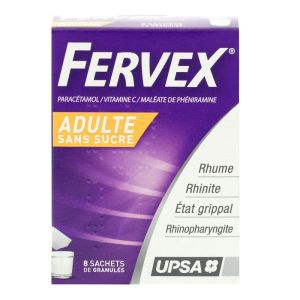 Fervex Sans Sucre Adulte 8 sachets