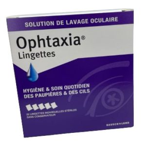 Ophtaxia Lingettes Ophtalmiques Boîte de 20