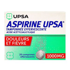 Aspirine Upsa 1000mg 20 Comprimés Effervescents