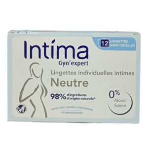 Lingettes intimes Neutre Paquet de 12