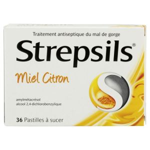 Strepsils Miel Citron 36 pastilles à sucer