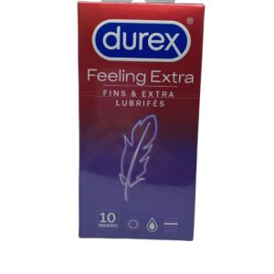 Durex Feeling Extra Préservatifs Lubrifiés Boite de10