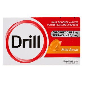 Drill miel rosat 24 pastilles